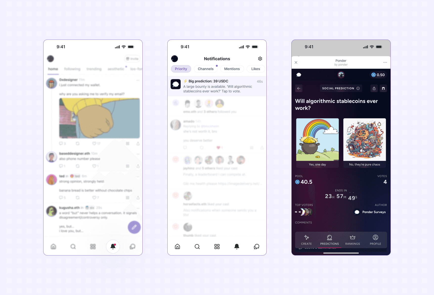 Farcaster Mini App social trading interface