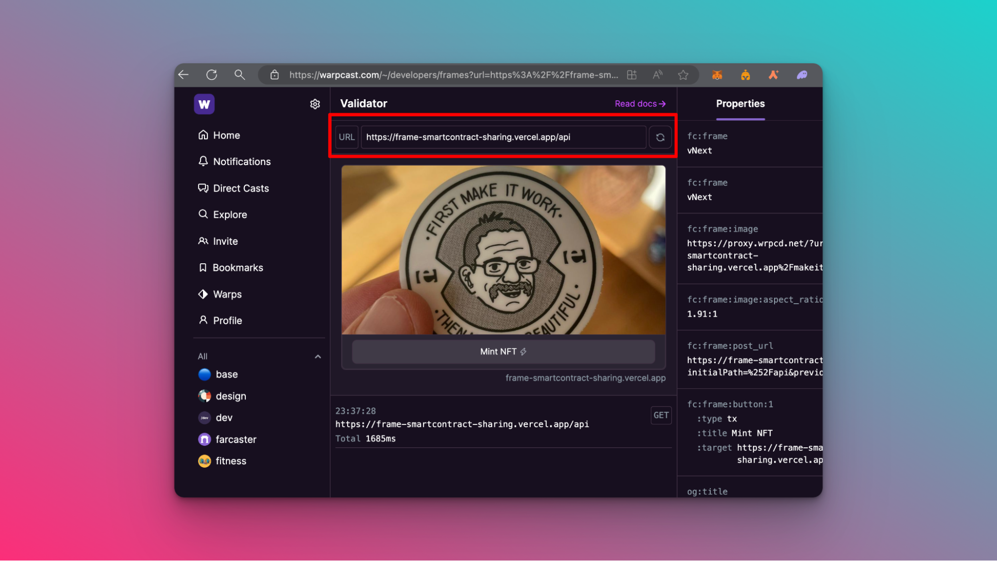 Farcaster Frames developer tools