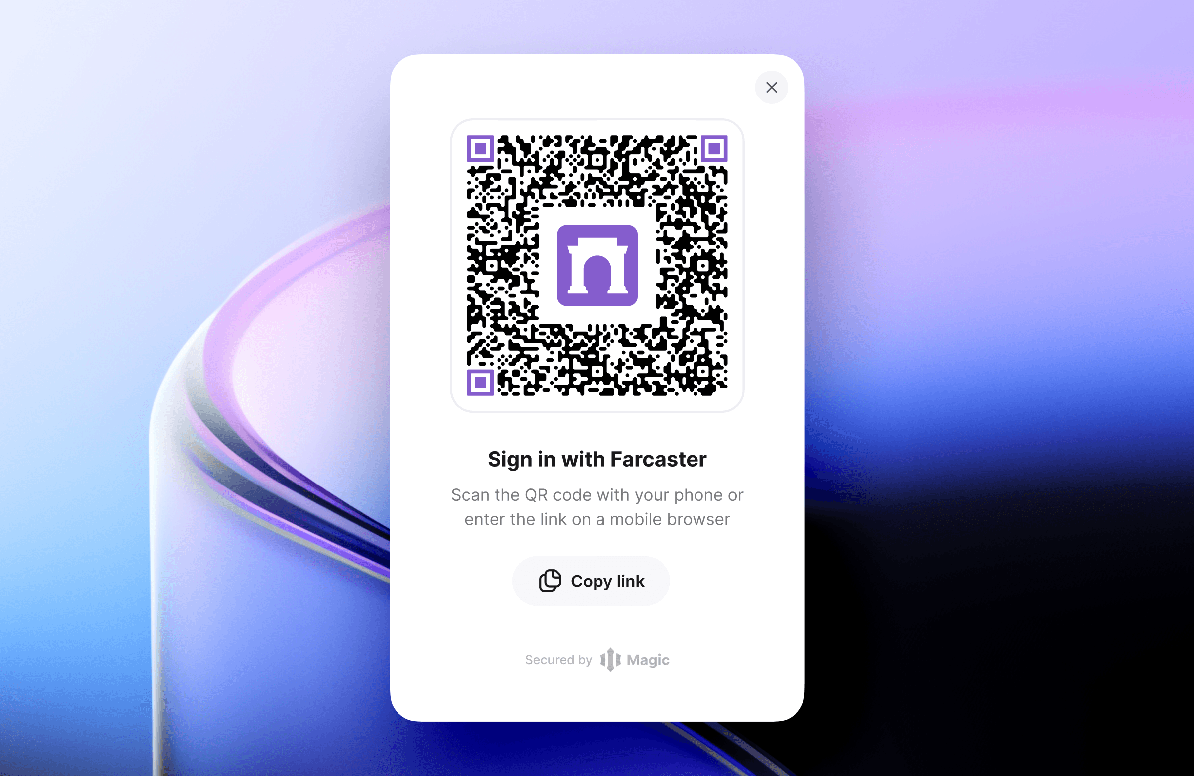 Farcaster ID authentication interface